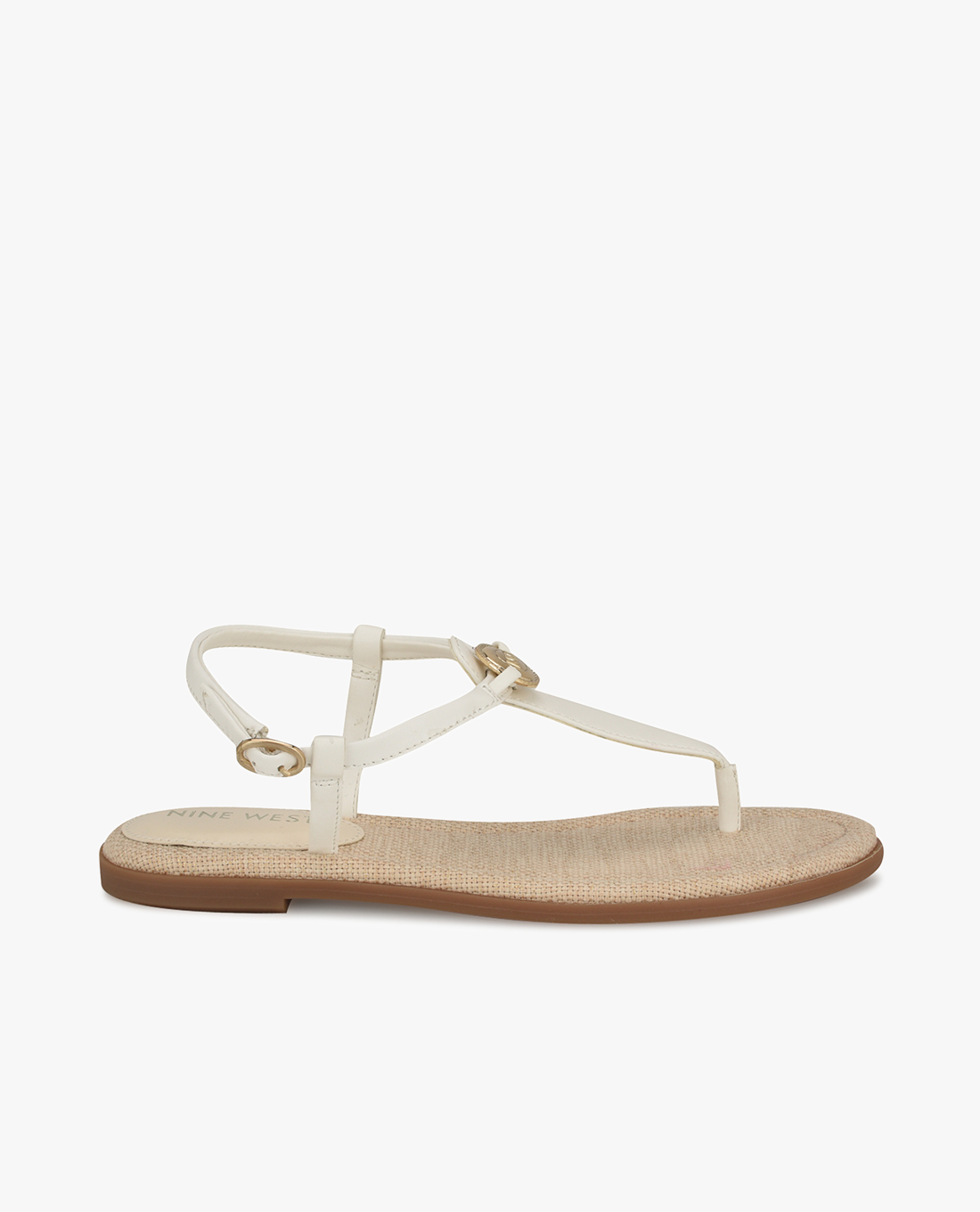 NINE WEST - Giày sandals nữ đế thấp dáng xỏ phối khuy kim loại Dayna
