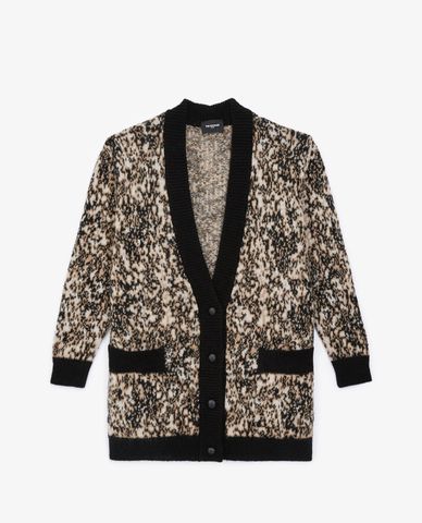  THE KOOPLES - Áo khoác cardigan nữ Leopard Print 