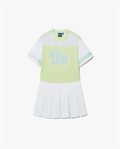 FILA - Đầm xếp li mini bé gái Player 