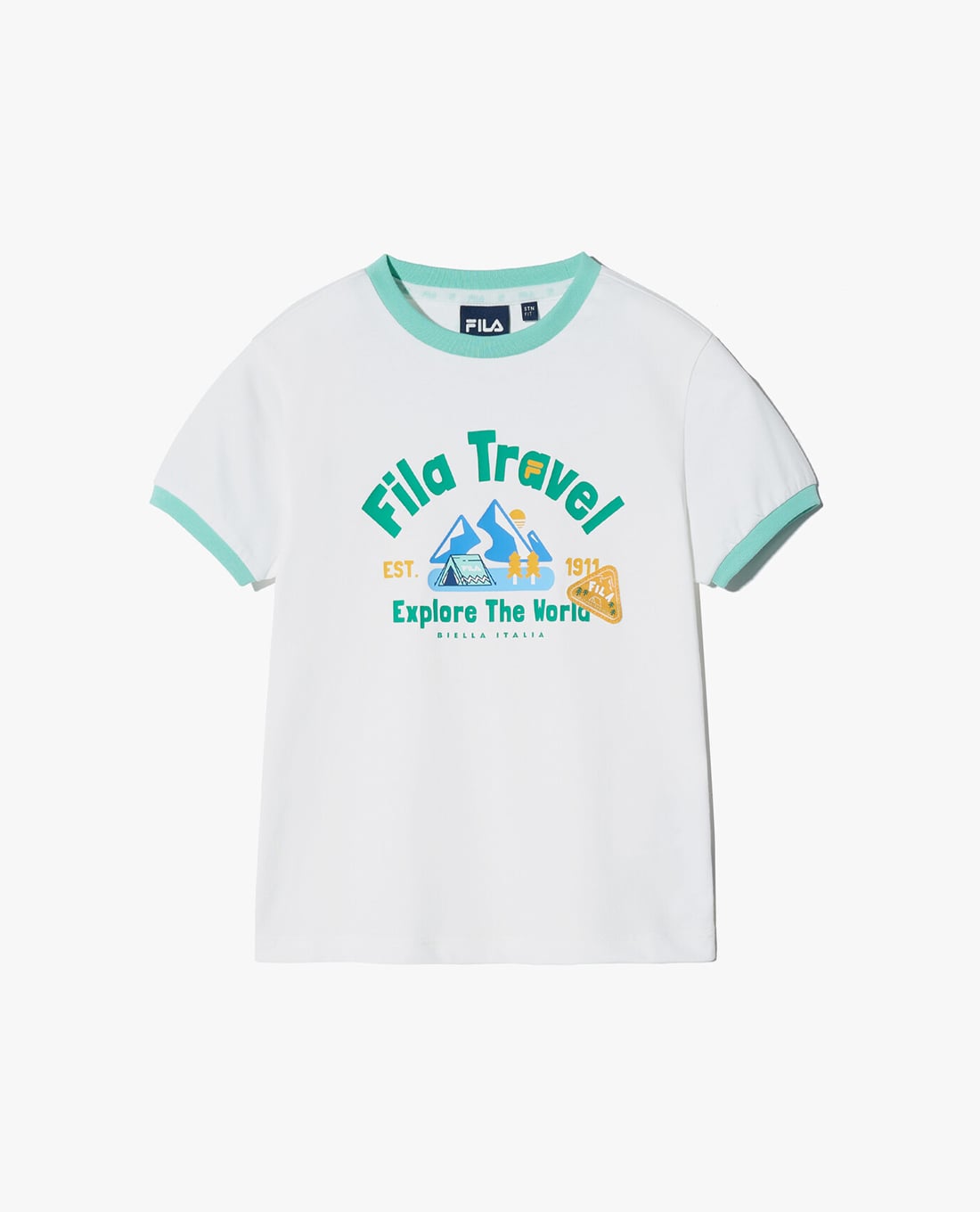 FILA - Áo thun trẻ em Travel Club Ringer