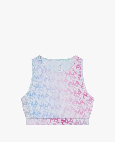  FILA - Áo ba lỗ nữ cổ tròn phom croptop Regular Monogram 