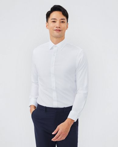  DETERMINANT - Áo sơ mi nam cổ bẻ tay dài phom suông 