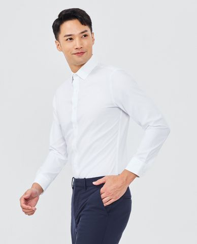  DETERMINANT - Áo sơ mi nam cổ bẻ tay dài phom suông 