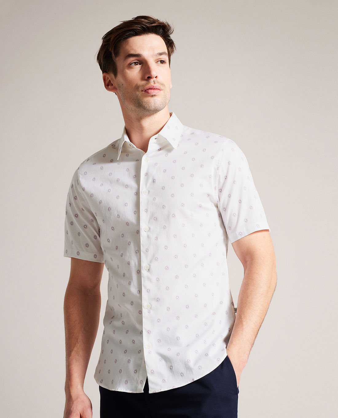 TED BAKER - Áo sơ mi nam tay ngắn Kymsho