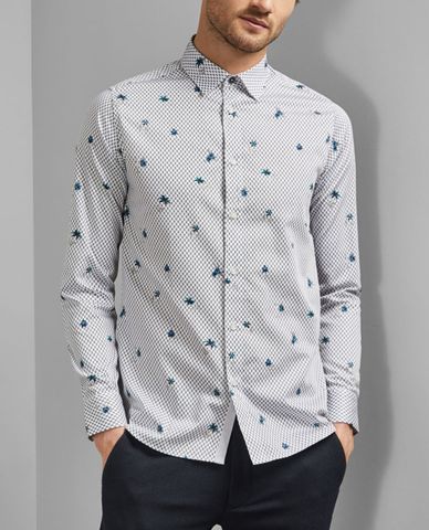  TED BAKER - Áo sơ mi nam tay dài họa tiết Richrd 