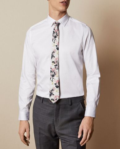  TED BAKER - Áo sơ mi nam phom ôm tay dài Linguin 