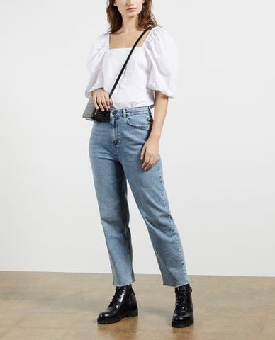  TED BAKER - Áo kiểu nữ cổ vuông tay ngắn Ellizan 