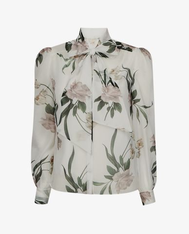  TED BAKER - Áo kiểu nữ tay dài cổ trụ Farai 