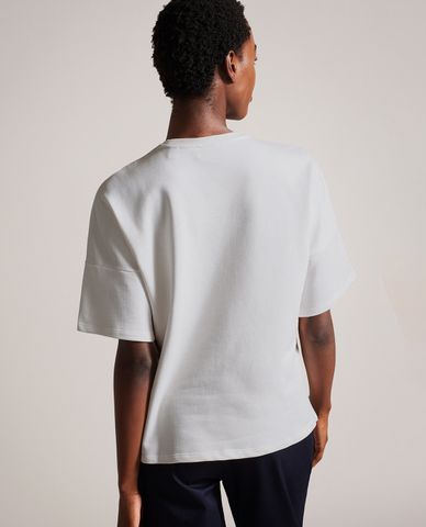  TED BAKER - Áo thun nữ cổ tròn tay ngắn thêu hoa Kaitiah 