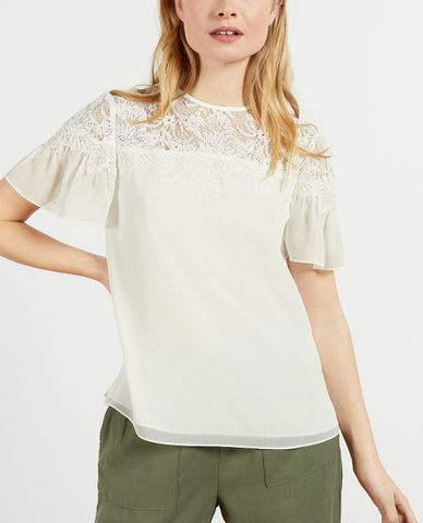  TED BAKER - Áo kiểu nữ Lawri Lace Panel Woven 