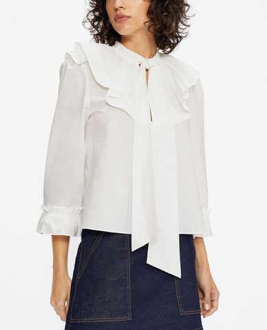  TED BAKER - Áo kiểu nữ tay lỡ phối bèo Samala 