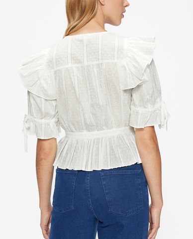  TED BAKER - Áo kiểu nữ ngắn tay xếp bèo Twylaa 