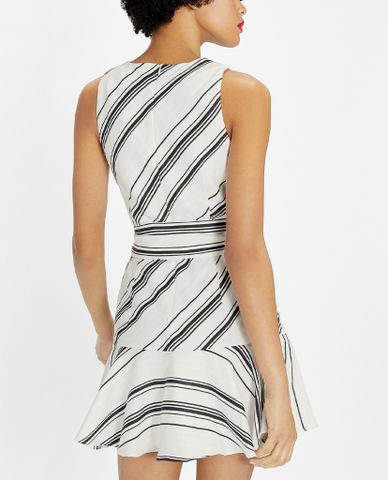  TED BAKER - Đầm mini sát nách cổ V Aliicee Stripe 