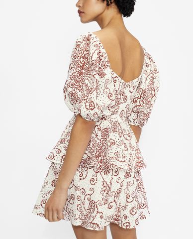  TED BAKER - Đầm mini cổ V tay ngắn Elizaaa Broderie 