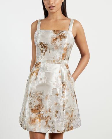  TED BAKER - Đầm mini hai dây cổ vuông Joniee 