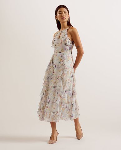  TED BAKER - Đầm sát nách midi in hoa thanh lịch Lauriin 