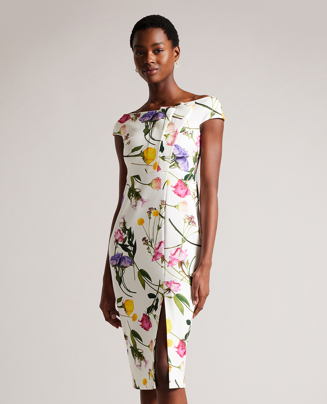 TED BAKER - Đầm body midi tay ngắn Loveina