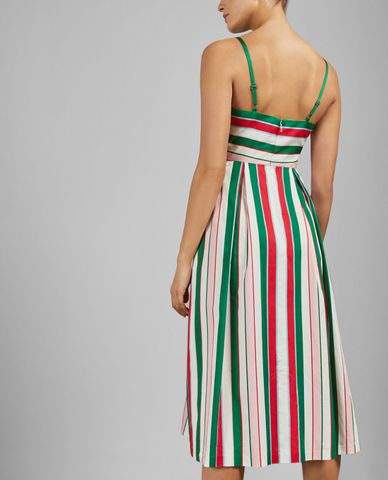  TED BAKER - Đầm midi hai dây cổ V Tutti Frutti Noriie 