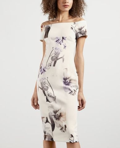  TED BAKER - Đầm mini bẹt vai phom ôm body Saidie 