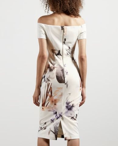  TED BAKER - Đầm mini bẹt vai phom ôm body Saidie 