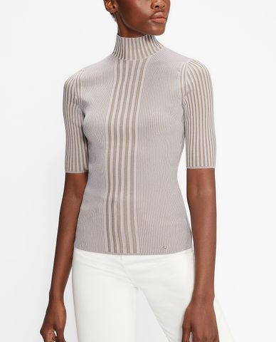  TED BAKER - Áo len nữ cổ trụ ngắn tay phom ôm Applie 