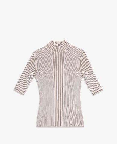  TED BAKER - Áo len nữ cổ trụ ngắn tay phom ôm Applie 