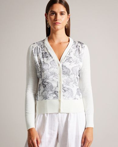  TED BAKER - Áo khoác cardigan nữ cổ V tay dài Loulie 