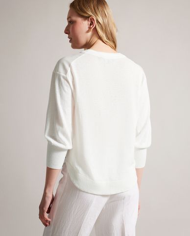  TED BAKER - Áo dệt kim nữ cổ V tay lỡ Raili 