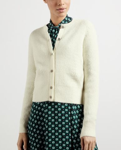  TED BAKER - Áo khoác cardigan nữ tròn Interest Stitch 
