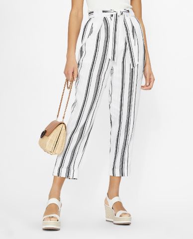  TED BAKER - Quần kiểu nữ lưng cao phối kẻ sọc Asherr 