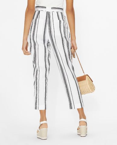  TED BAKER - Quần kiểu nữ lưng cao phối kẻ sọc Asherr 