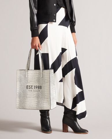  TED BAKER - Túi tote nữ lớn thiết kế da cá sấu Lavayda 