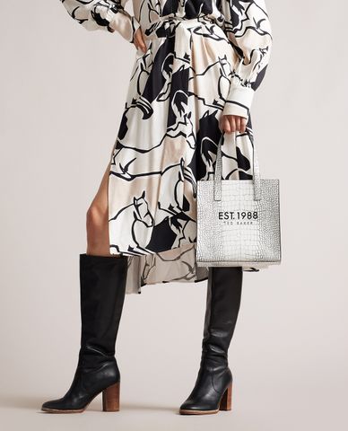  TED BAKER - Túi tote nữ nhỏ thiết kế da cá sấu Lavinay 