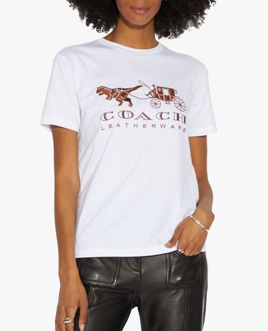  COACH - Áo thun nữ ngắn tay Rexy And Carriage 