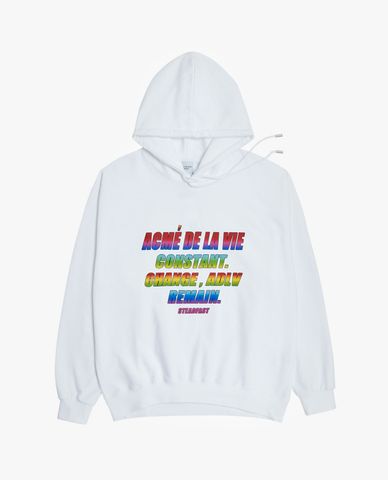  ADLV - Áo hoodie tay dài mũ trùm Rainbow Logo 