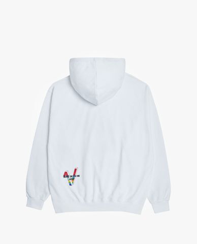  ADLV - Áo hoodie tay dài mũ trùm Rainbow Logo 