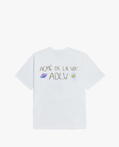  ADLV - Áo thun ngắn tay cổ tròn Crayon Logo 