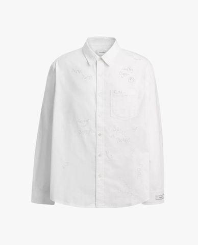  COACH - Áo sơ mi nam cổ bẻ tay dài Embroidered Button Up 