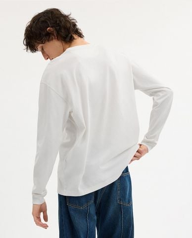  COACH - Áo thun nam cổ tròn tay dài New York 