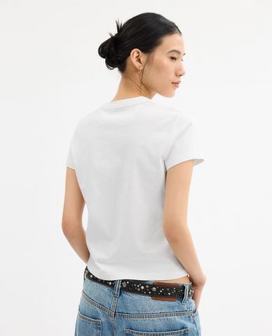  COACH - Áo thun nữ cổ tròn tay ngắn Horse And Carriage 