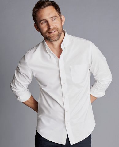  CHARLES TYRWHITT - Áo sơ mi nam tay dài Non Iron Stretch Oxford 