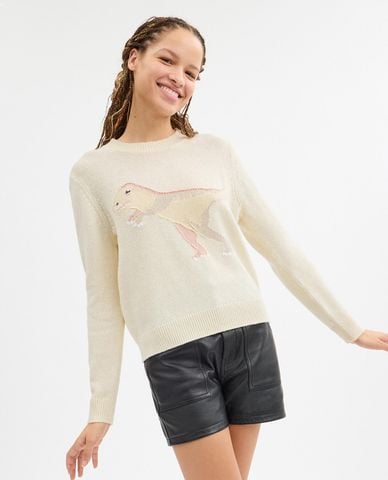  COACH - Áo dệt kim nữ cổ tròn tay dài Rexy 