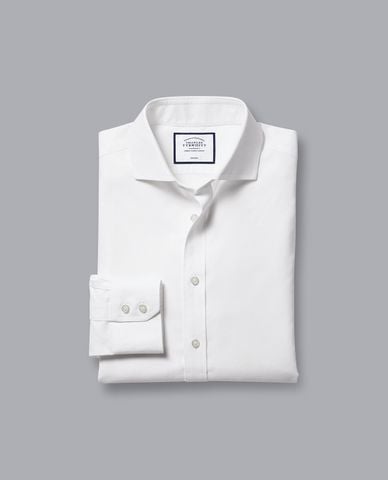  CHARLES TYRWHITT - Áo sơ mi nam tay dài Cutaway Collar Non Iron Twill 