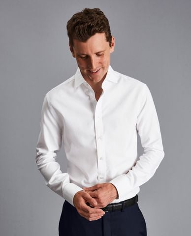  CHARLES TYRWHITT - Áo sơ mi nam tay dài Extreme Cutaway Collar 
