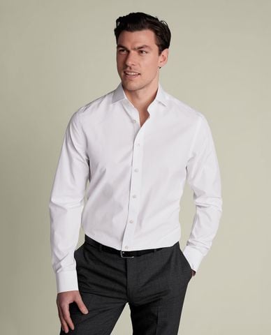  CHARLES TYRWHITT - Áo sơ mi nam cổ bẻ tay dài Poplin 