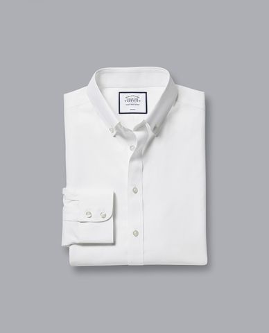  CHARLES TYRWHITT - Áo sơ mi nam tay dài Button Down Non Iron Twill 