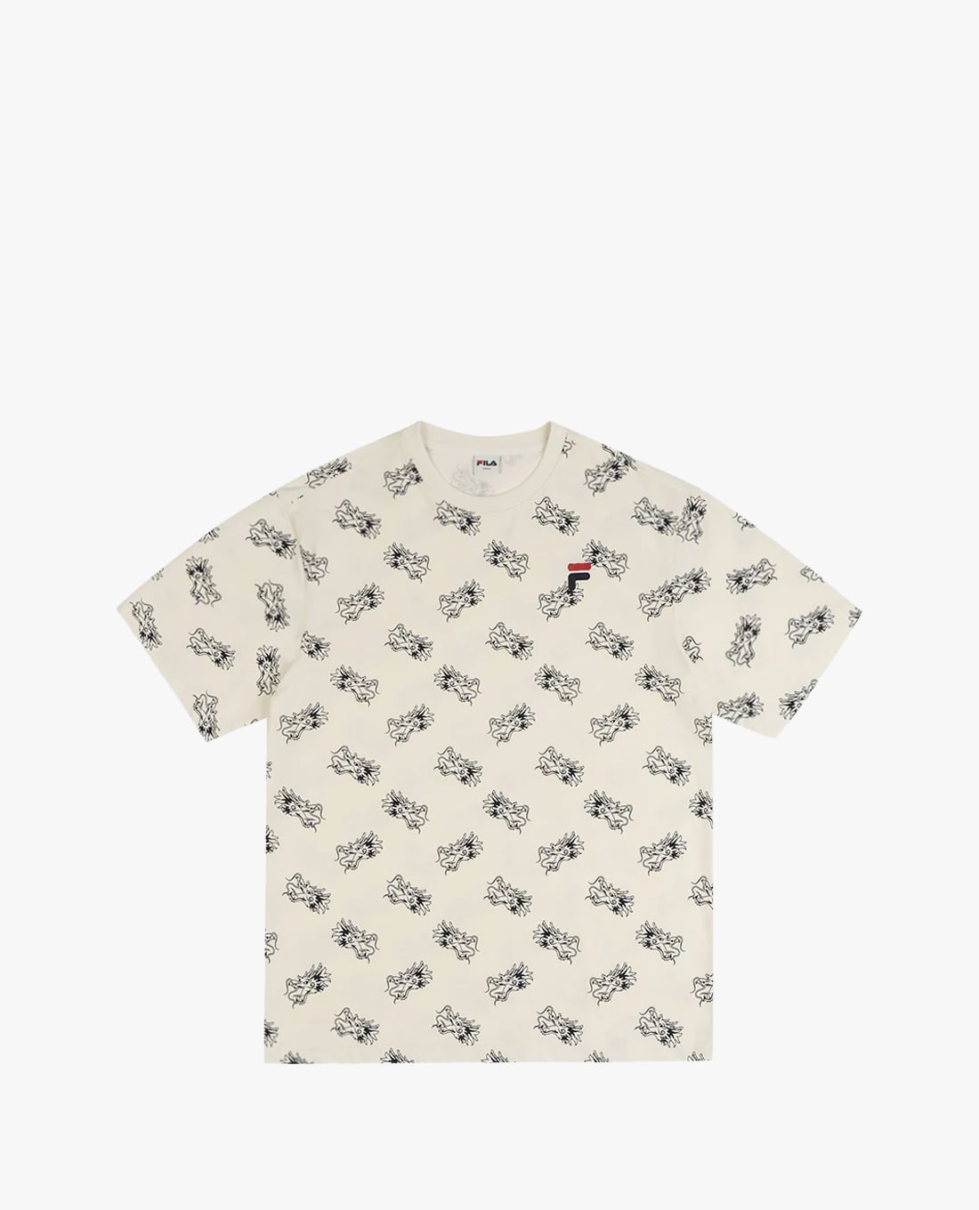 FILA - Áo thun unisex cổ tròn tay ngắn hoạ tiết Lunar New Year