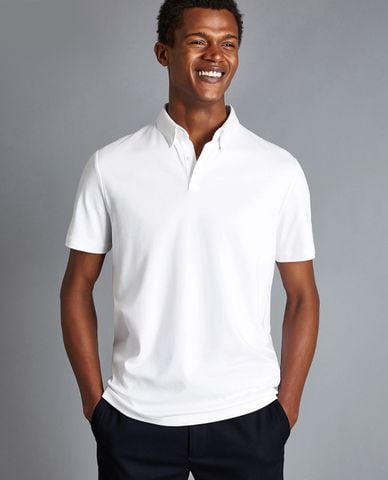  CHARLES TYRWHITT - Áo polo nam tay ngắn Smart Jersey 