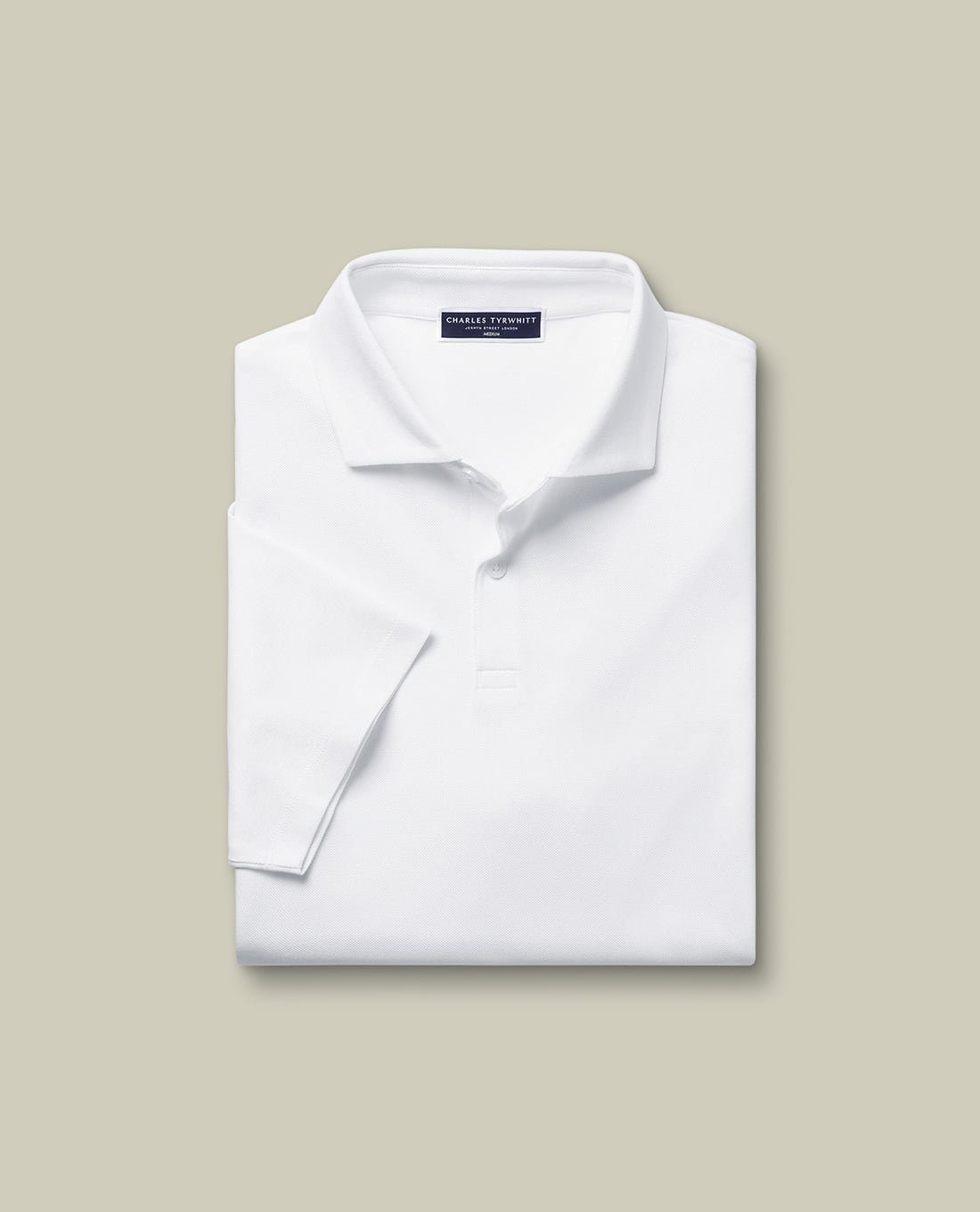 CHARLES TYRWHITT - Áo polo nam cổ bẻ tay ngắn Smart Pique