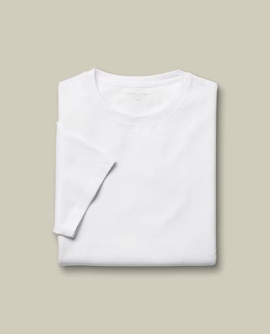  CHARLES TYRWHITT - Áo thun nam cổ tròn tay ngắn Pure Cotton 